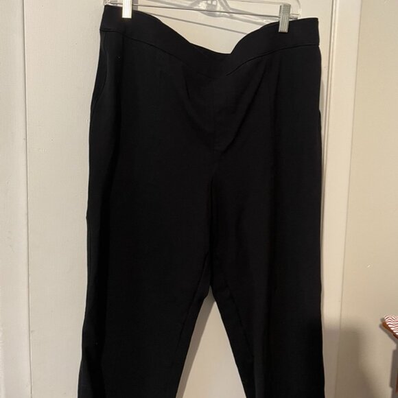 NINE WEST BLACK PULL ON PANTS STRAIGHT LEG SZ XL - Picture 1 of 6